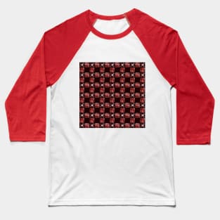 White Heart Red Plaid Pattern Baseball T-Shirt